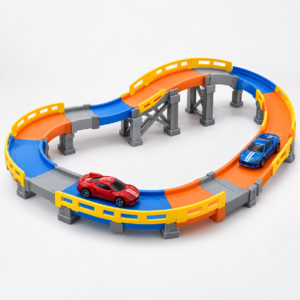 Pista de autos infantil con 2 vehículos